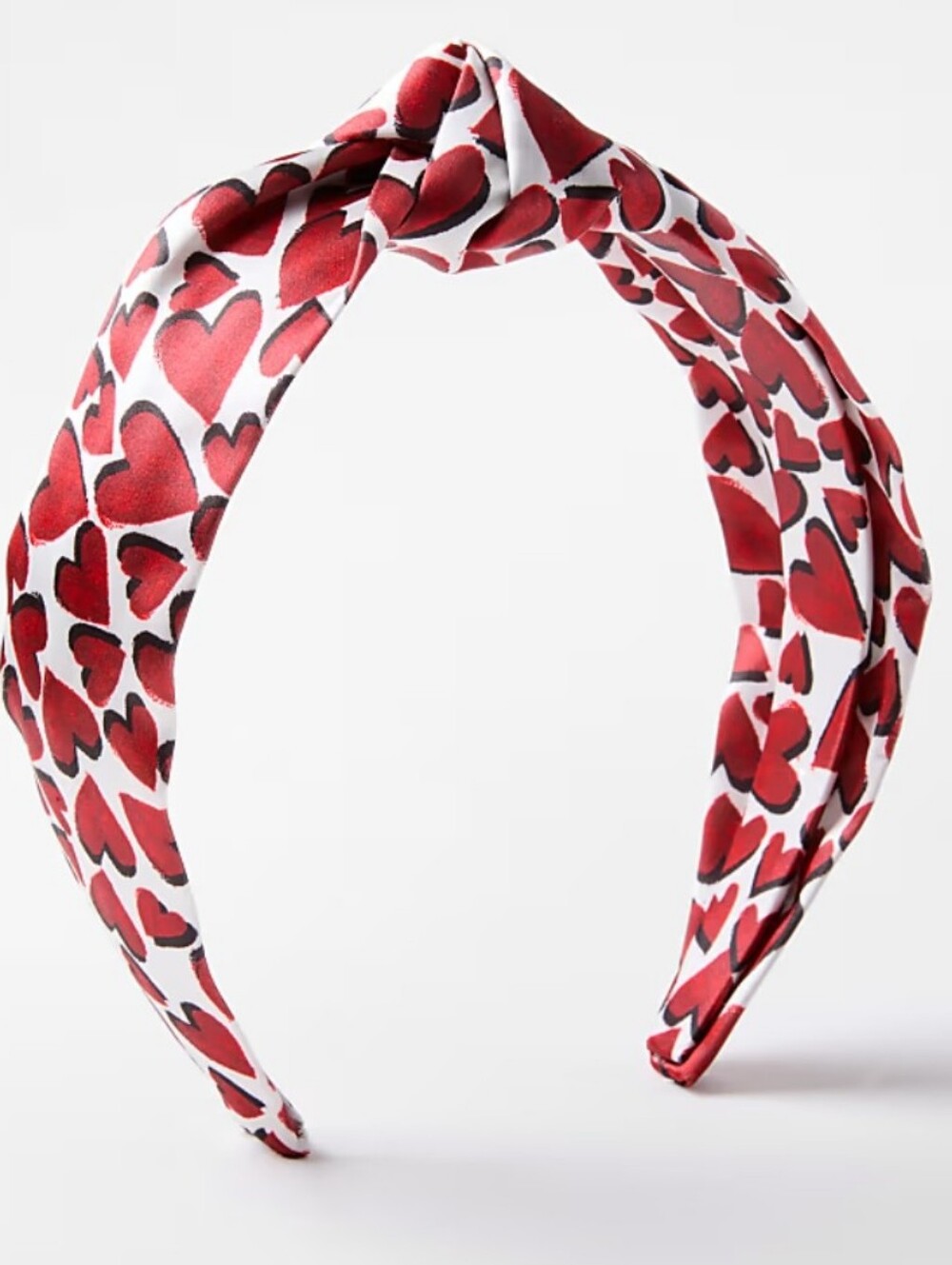 Loft Heart Satin Knotted Headband-New